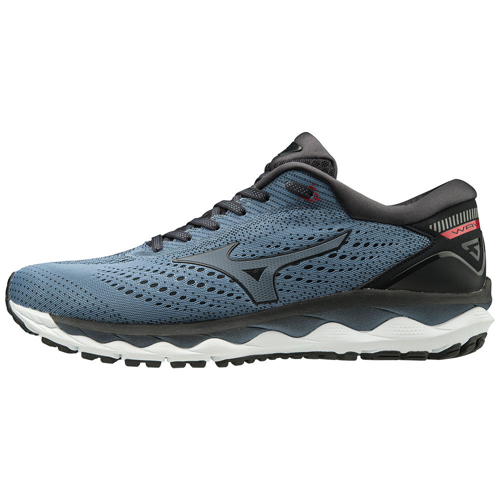 Mens Mizuno WAVE SKY 3 Running Shoes Grey/Pink Philippines (GXWFHO216)